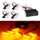 Автомобильная передняя решетка стробоскосветильник 12 В светодиодный мини мигающий Аварийный Фонарь Полицейский Предупреждение ющий мигающий фонарь дневные ходовые огсветильник