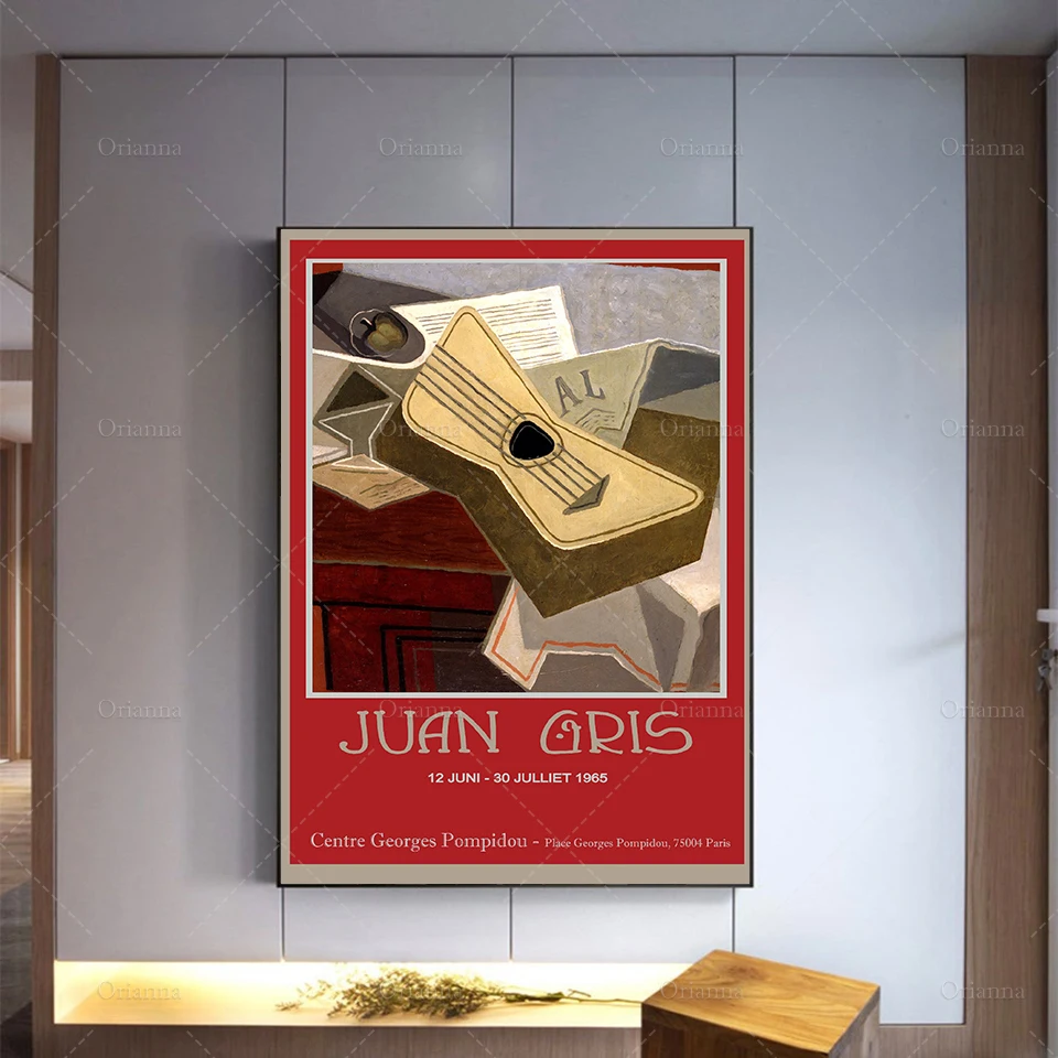 

JUAN GRIS POSTER 1965 Posters Home Minimalism Bedroom Decoration Canvas Painting Modern Home Decor Prints Wall Art Gift