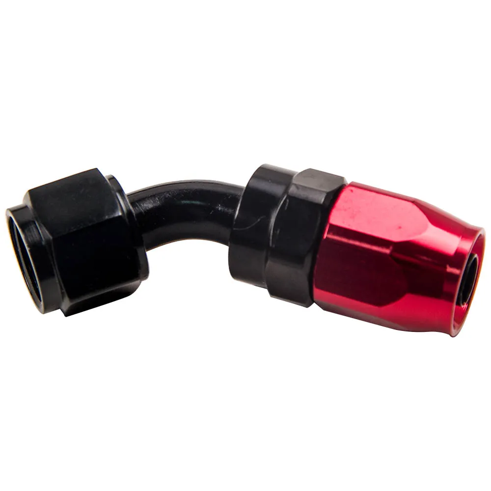 

8AN AN-8 Fitting Stainless Steel Nylon Braided Oil Fuel Hose Line 16FT Kit Red