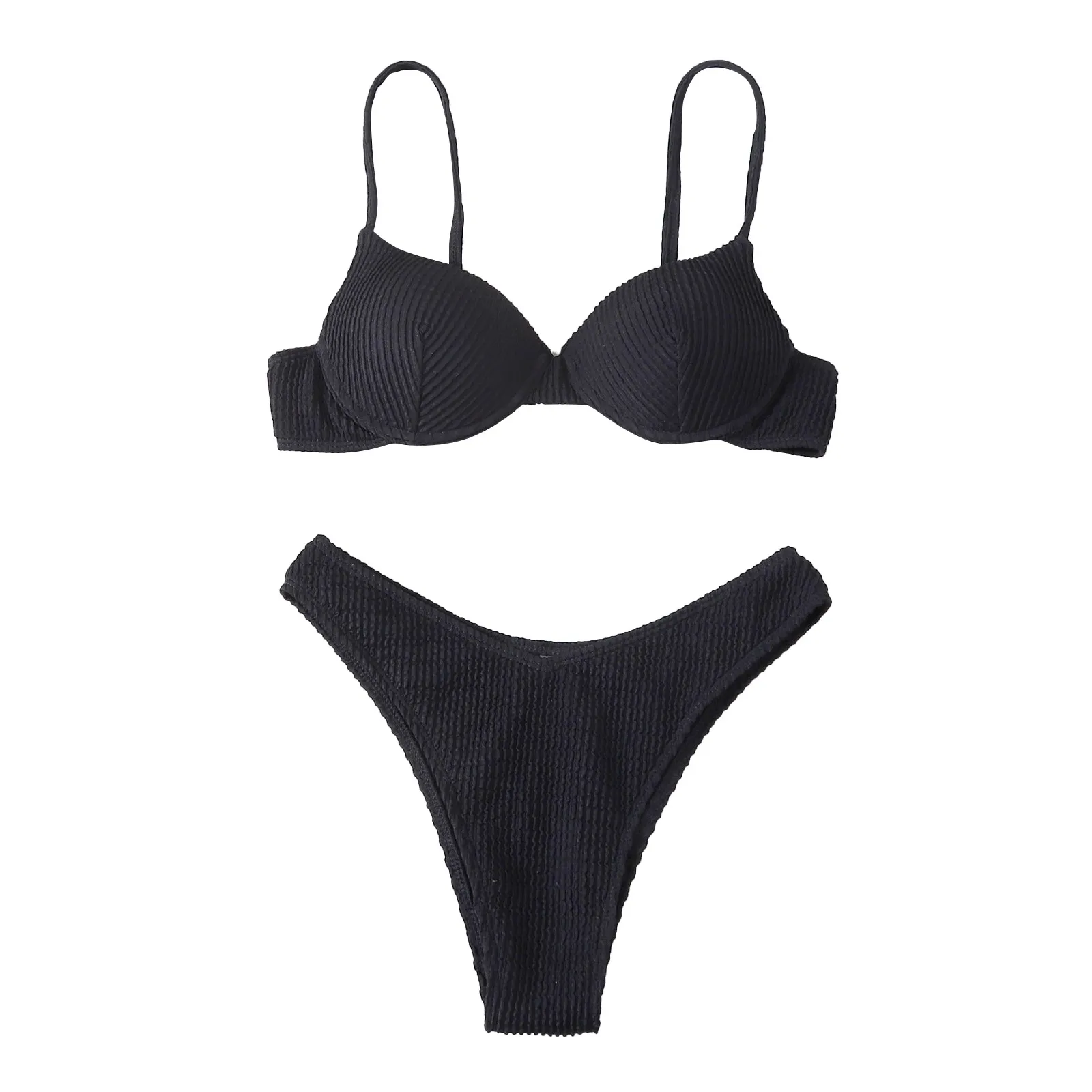 

Summer Fashion Sexy Floral Print Push-Up Padded Bra Strappy Bandage Bikini Set Swimsuit Bathing Suit Lady Summer Swimwear