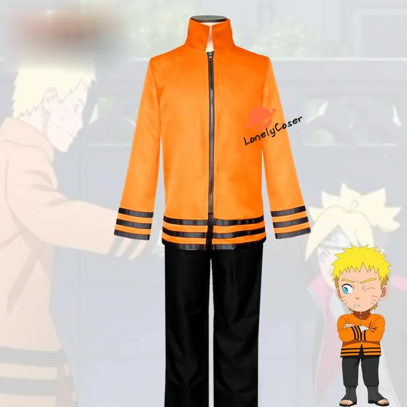 Костюм для косплея удзумаки и боруто из японского аниме 7-го Хокаге брюк плащ