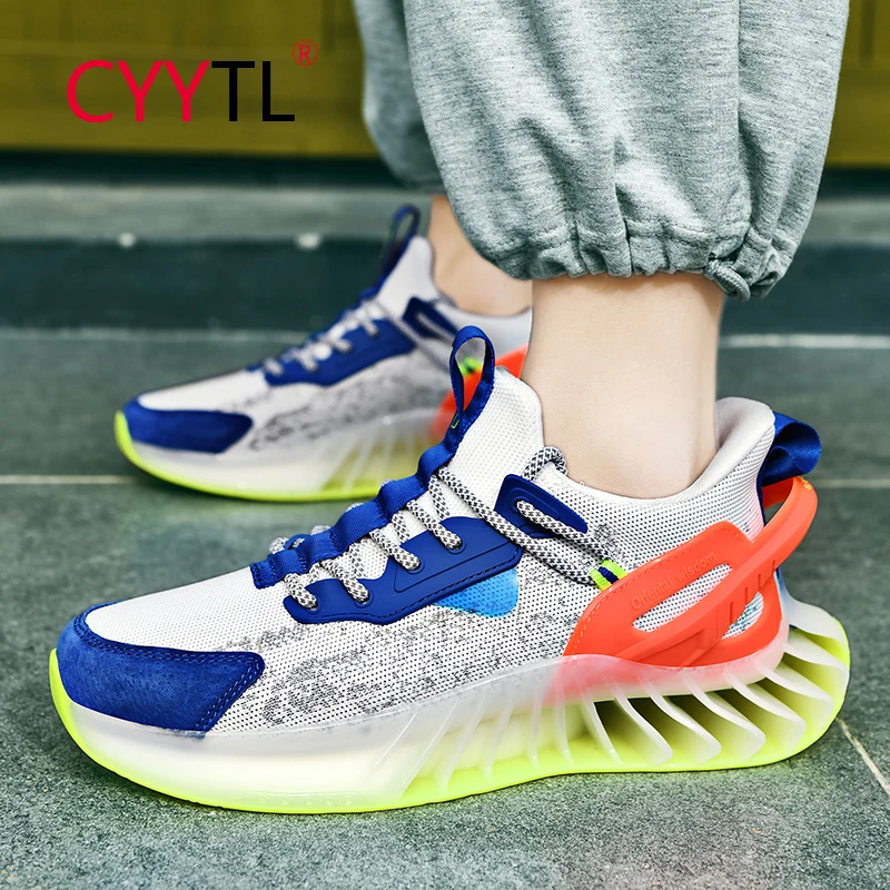 

CYYTL Men's Running Shoes Lace up Blade Mesh Fashion Sneakers Sports Tennis Training Casual Walking Youth Trainers Chaussure
