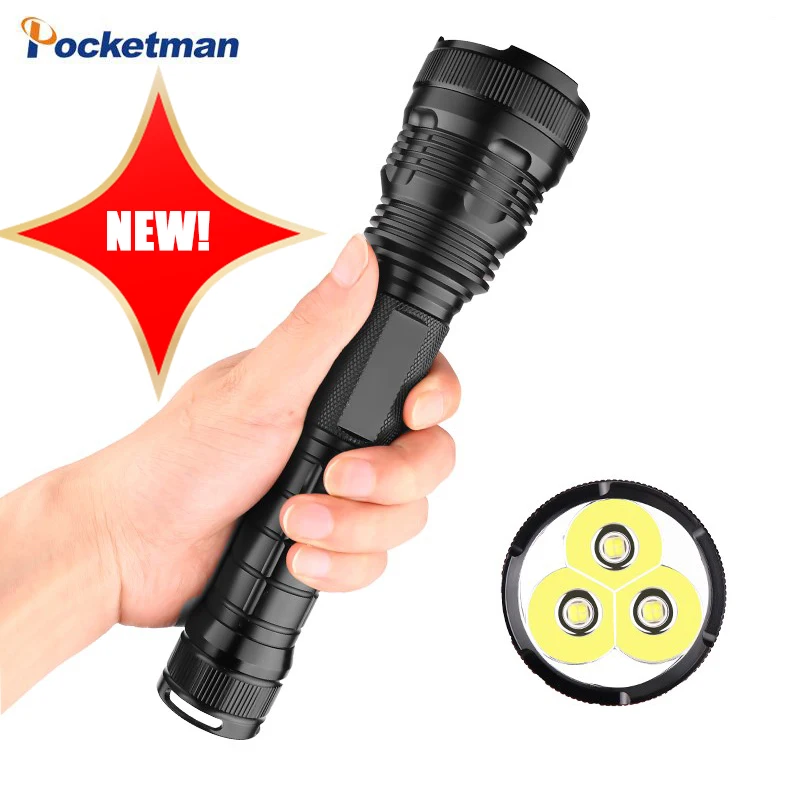 Новый горячий 3 * XHP50 светодиодный фонарик ультра яркий водонепроницаемый Linterna