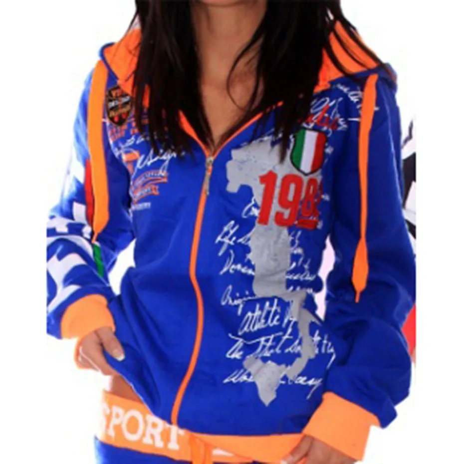 Женский спортивный костюм ZOGAA толстовка с капюшоном и штаны из 2 предметов