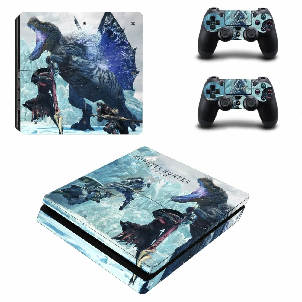 Monster Hunter World Iceborne PS4 тонкий стикер кожи для playstation 4 консоль и контроллеры PS4 тонкий стикер кожи наклейка