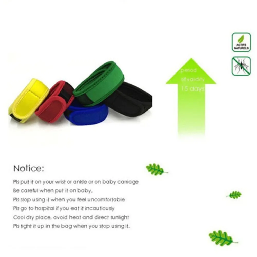 Adjustable Adult Children Anti Mosquito Bug Insect Repellent Bracelet Wrist Band With 2 Refills Drop Shipping | Спорт и развлечения