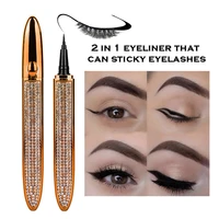 2 in 1 eyeliner magic self adhesive lashes long lasting no glue non blooming quick drying eyelashes sticking eye liner pencil