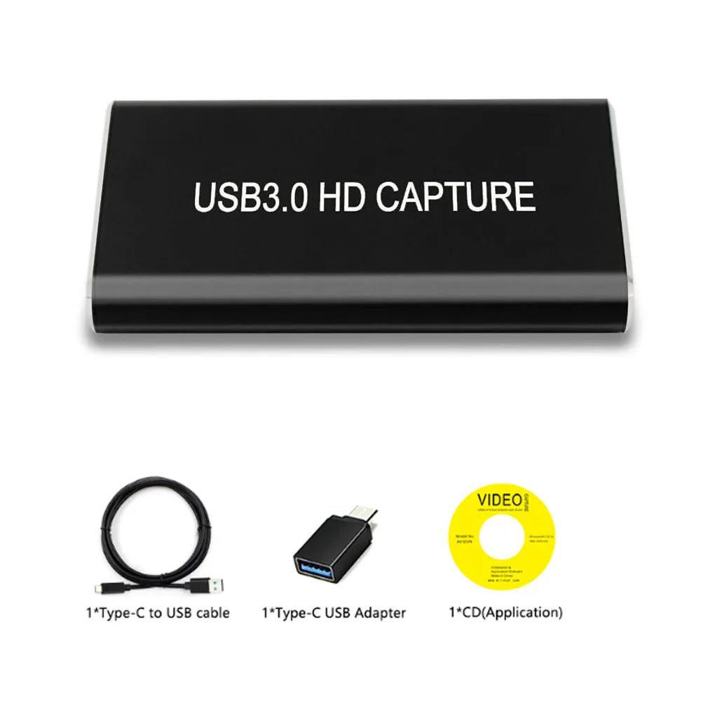 Видео Захват 1080P HD 60fps игровой адаптер для ТВ ПК PS4 Live Stream Windows HDMI совместимость с USB