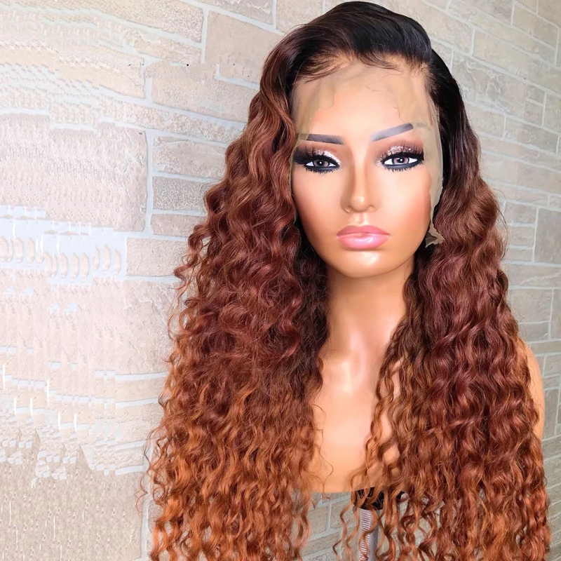 Эффектом деграде (переход от темного к Цвет вьющиеся Синтетические волосы на