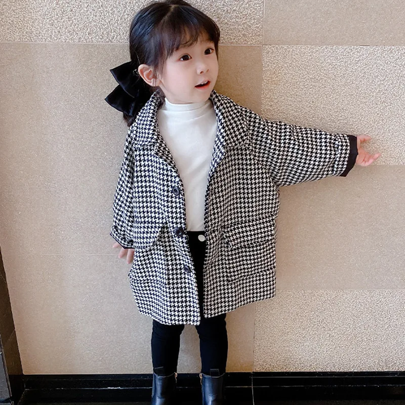 Детское пальто для девочек куртка верхняя одежда дешевое плотное теплое на осень
