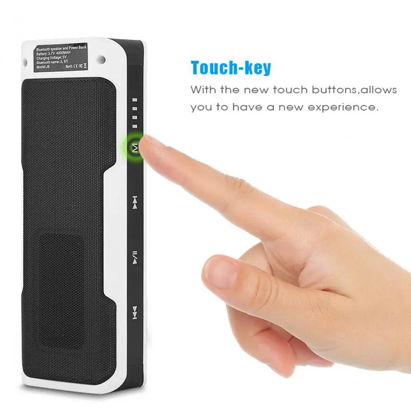 Портативный Bluetooth динамик стерео громкий 4000 мАч Внешний аккумулятор зарядное