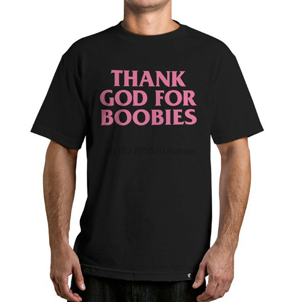 Футболка с надписью Thank God For Boobies и ремешками Знаменитые звезды amp черная S M L XL 2XL 3XL