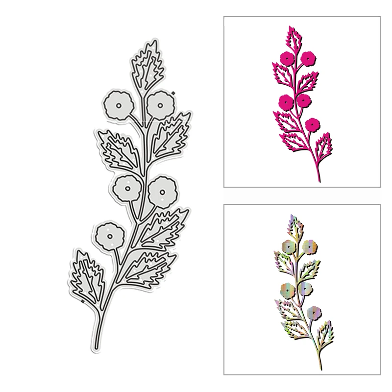 Новинка Изящные цветочные листья растения Сделай Сам форма для рукоделия 2021 металлические пресс-формы для скрапбукинга и изготовления кар...