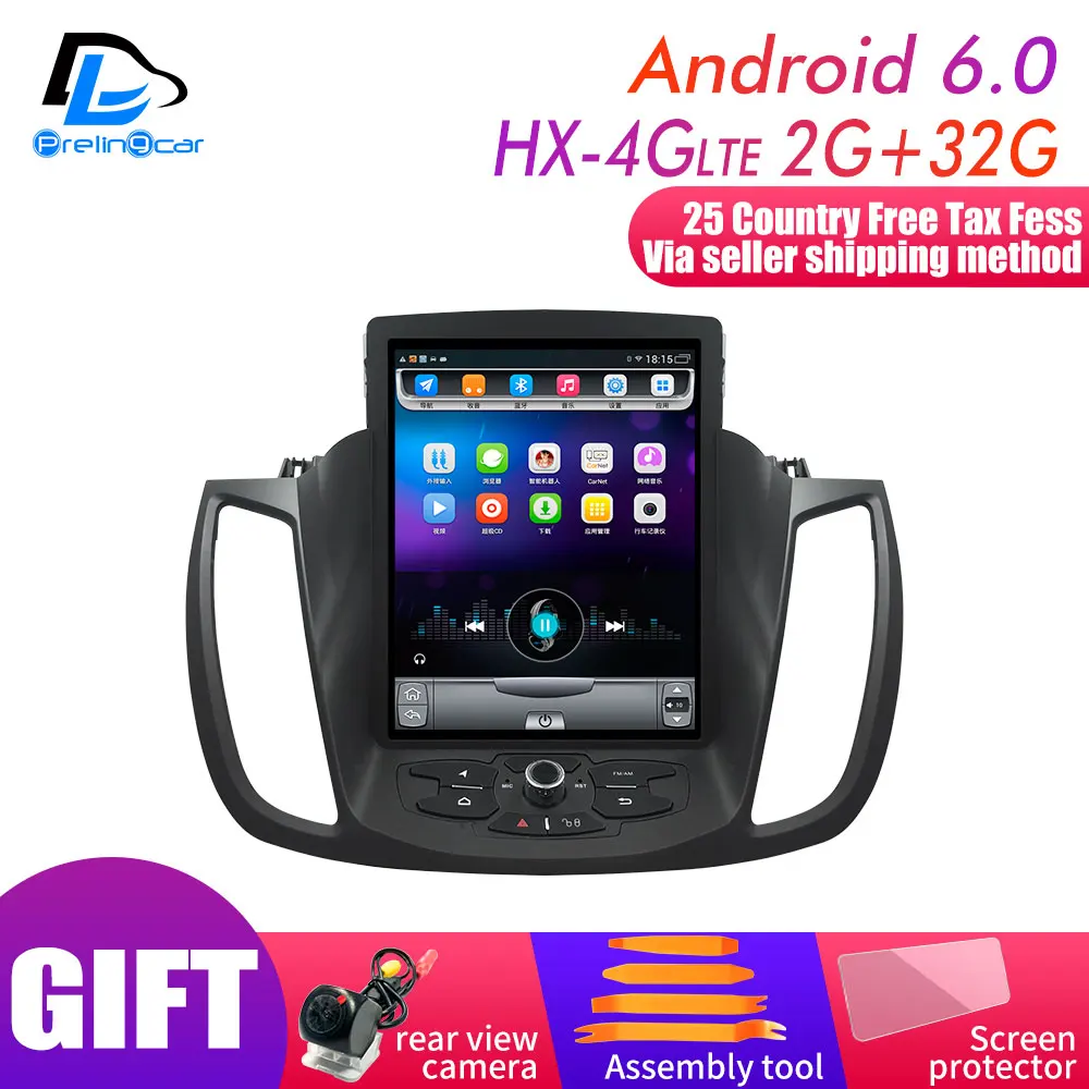 HX-4G 2G32G An6.0 4G Lte вертикальный экран android система Мультимедиа Видео Радио плеер для ford escape C MAX kuga 2013- лет Навигация стерео - Цвет: HX-4G 2G32G An6.0