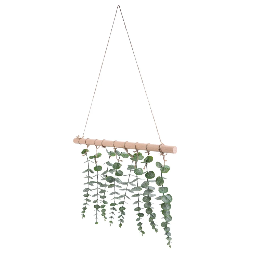 

1Pc Simulated Eucalyptus Leaves Pendant Wall Hanging Decor Leaves Pendant Green