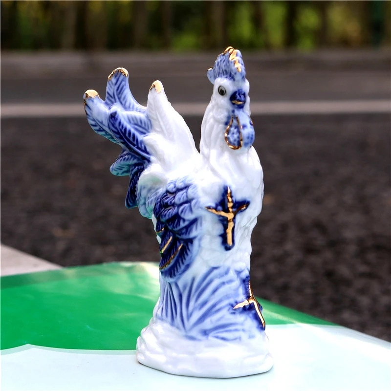 Керамическая фигурка цыпленка привлекающая тепло фарфоровый петух миниатюрная