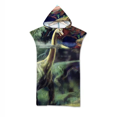 Пончо с капюшоном для взрослых быстросохнущее пляжное полотенце из микрофибры