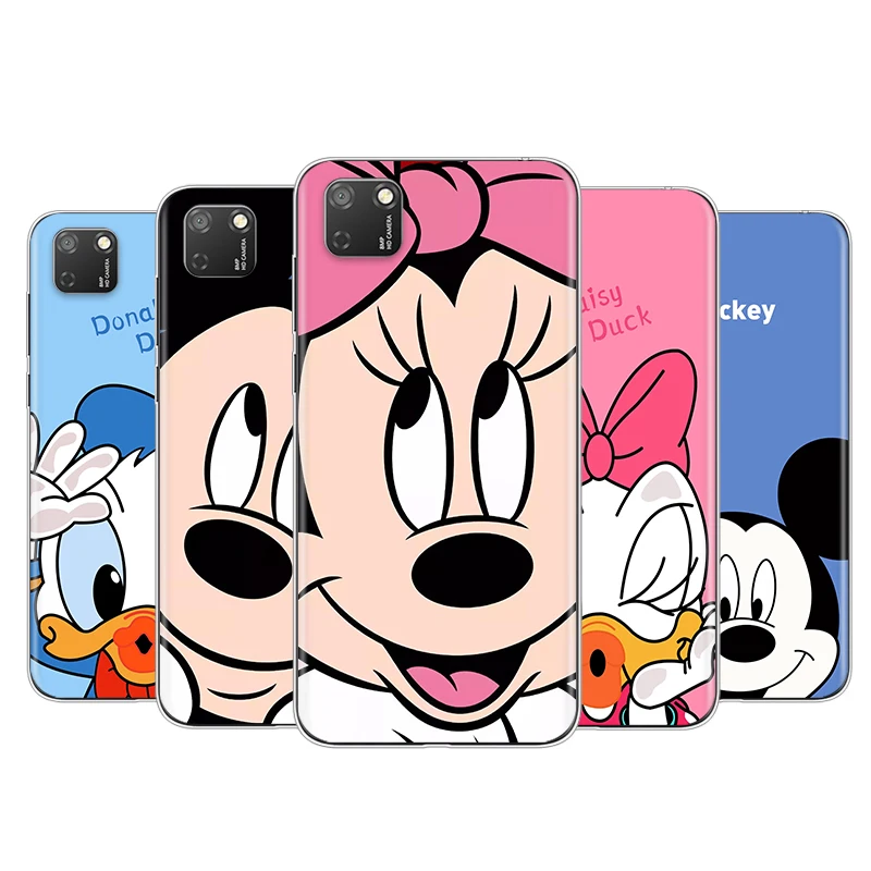 

For Honor 50 SE V30 30i 30S 30 20S 20E 20 V20 Pro 5G Plus Lite Transparent Phone Case Mickey Minnie Couple Soft TPU Cover
