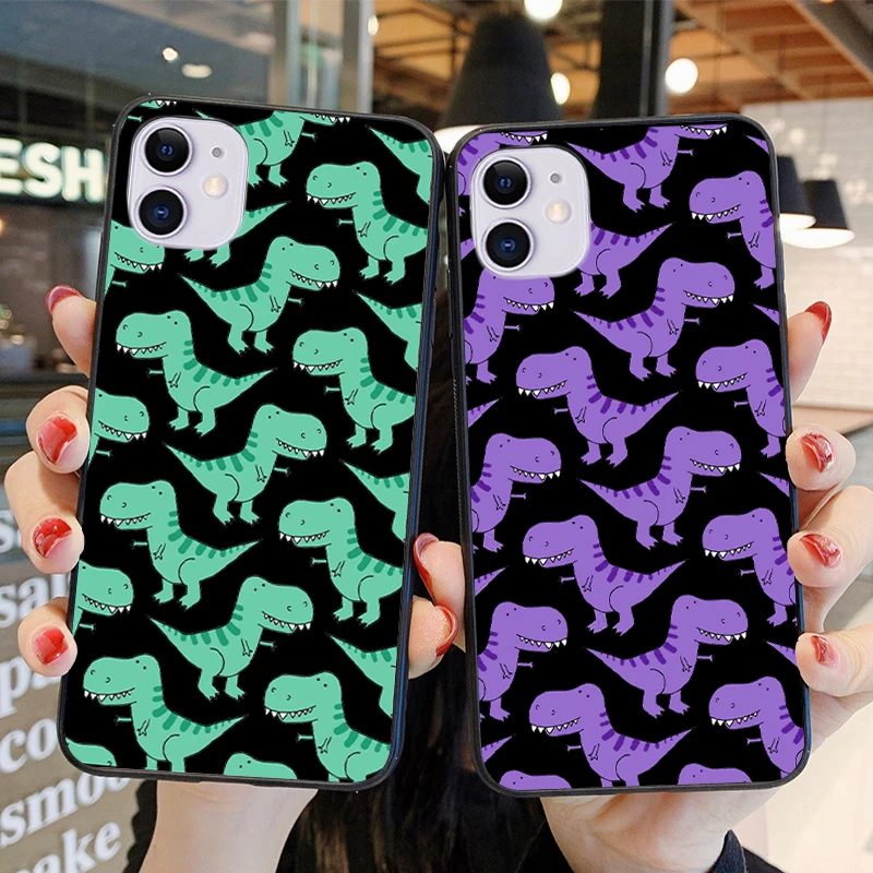 

Cute Animal Dinosaur Coque For iPhone 12 Pro Max mini 11 11pro Xs Max Phone Case For iPhone 7 8 6 6S Plus SE 2020 X XR Cover