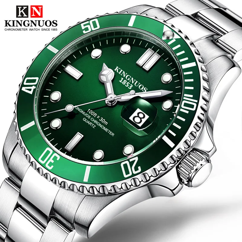 KINGNUOS подлинный модный тренд твердый стальной ремень Водонепроницаемый