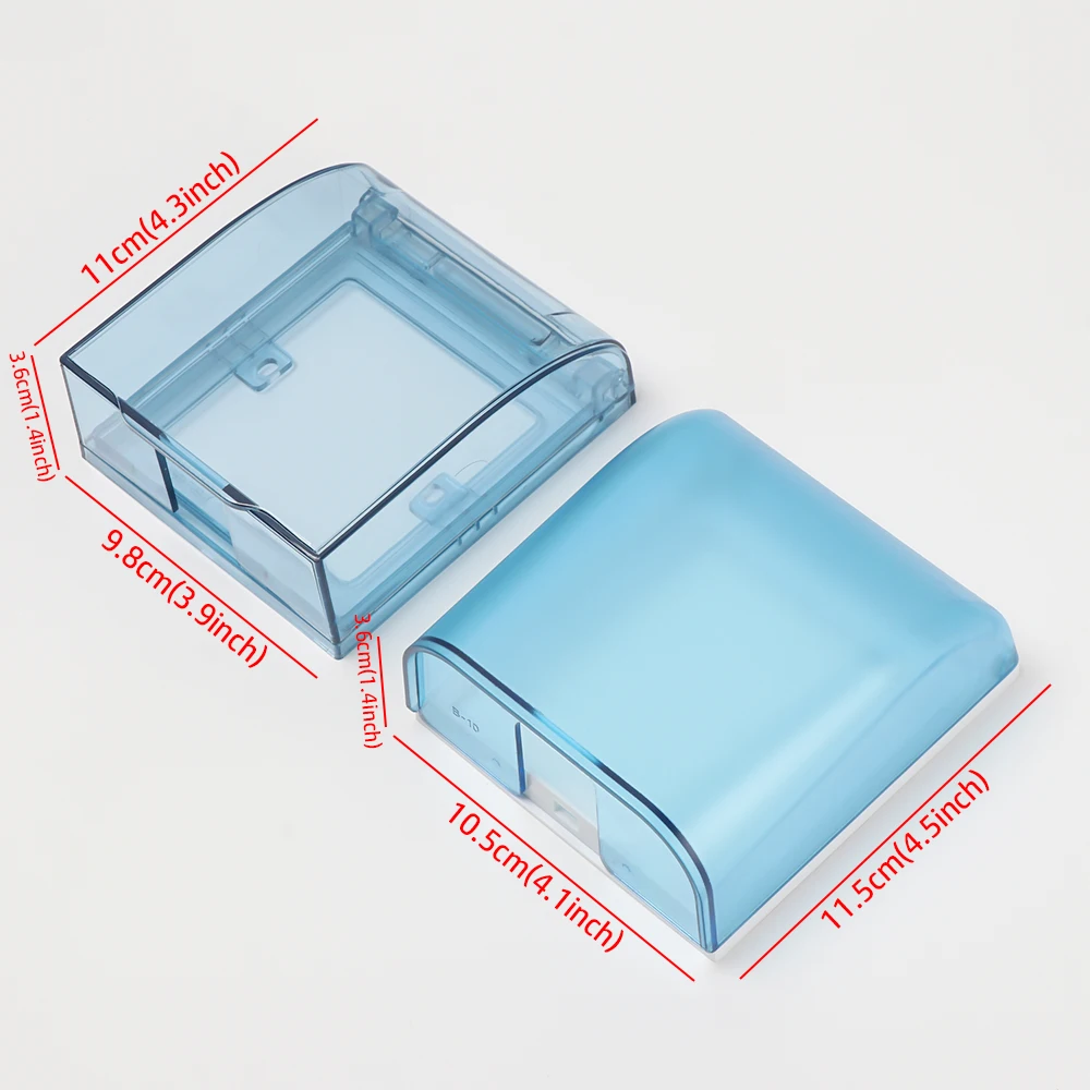 86 Type Double Socket Switch Protector Electric Plug Cover Child Safety Box Waterproof Splash Power Outlet Bathroom Supplies |