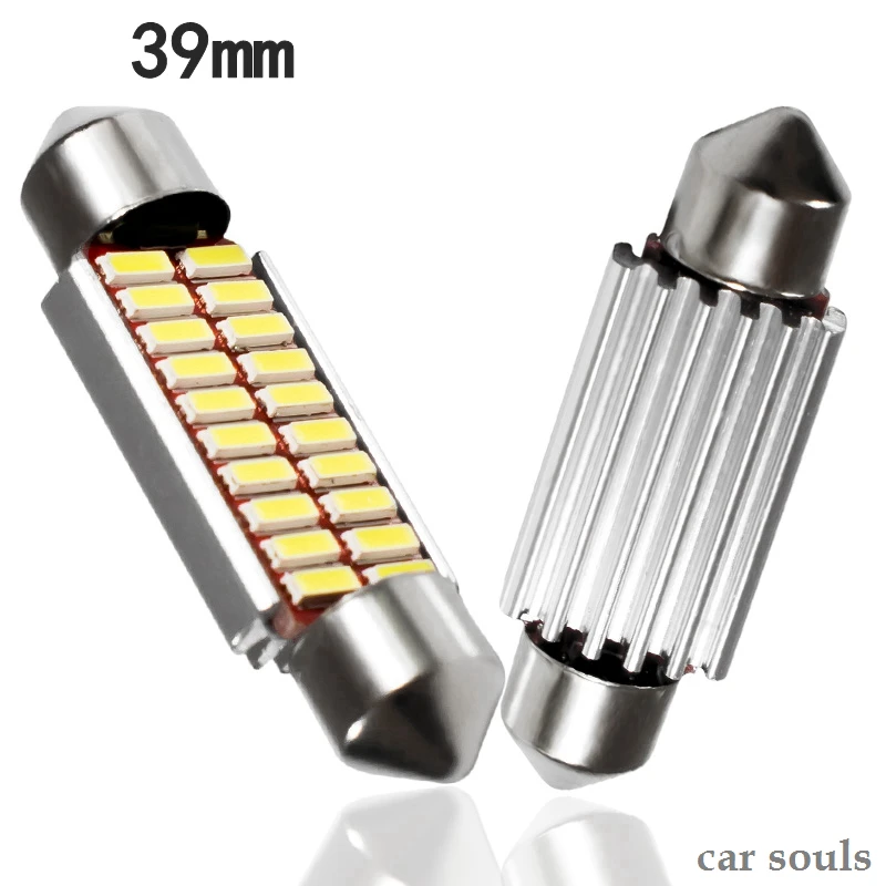 Гирлянда 31 мм 36 39 42 Светодиодная лампа C5W C10W супер яркая 4014 SMD Canbus без ошибок для