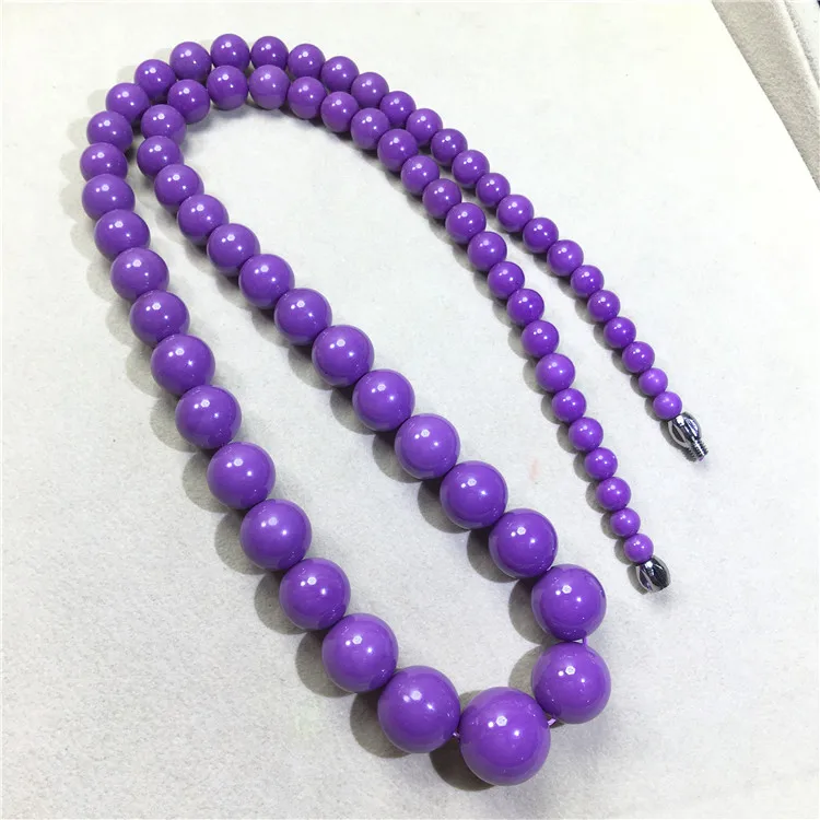 

Natural purple Mica necklace tower chain Taro purple Mica tower chain women's crystal jewelry Valentine's Day gift