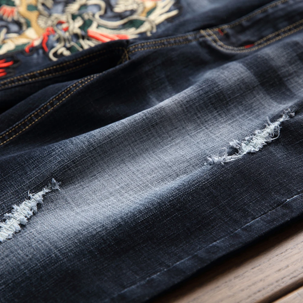 Винтажные потертые серые мужские джинсовые шорты до колена китайские рваные с