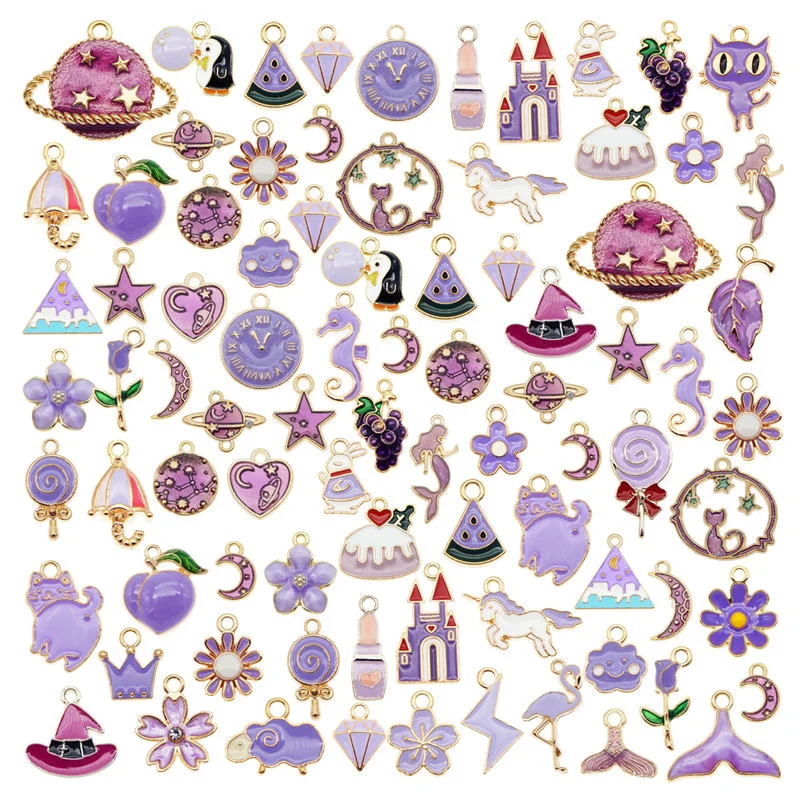 10 пар/20 шт. эмалированные фиолетовые желтые Подвески случайные смешанные фрукты