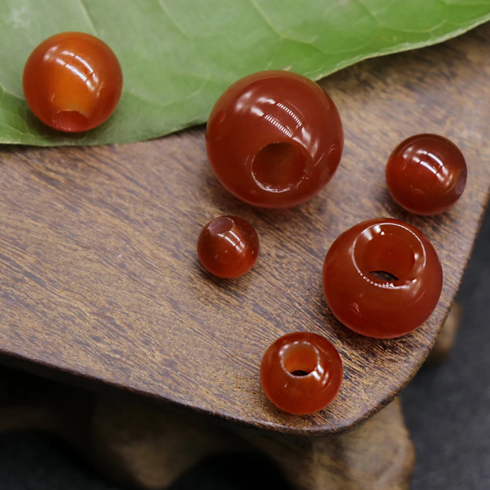 

Natural Red Stone Bead Big Hole Abacus Shape Agates Loose Bead for Jewerly DIY Earrings Necklace Bracelet Making Wholesale