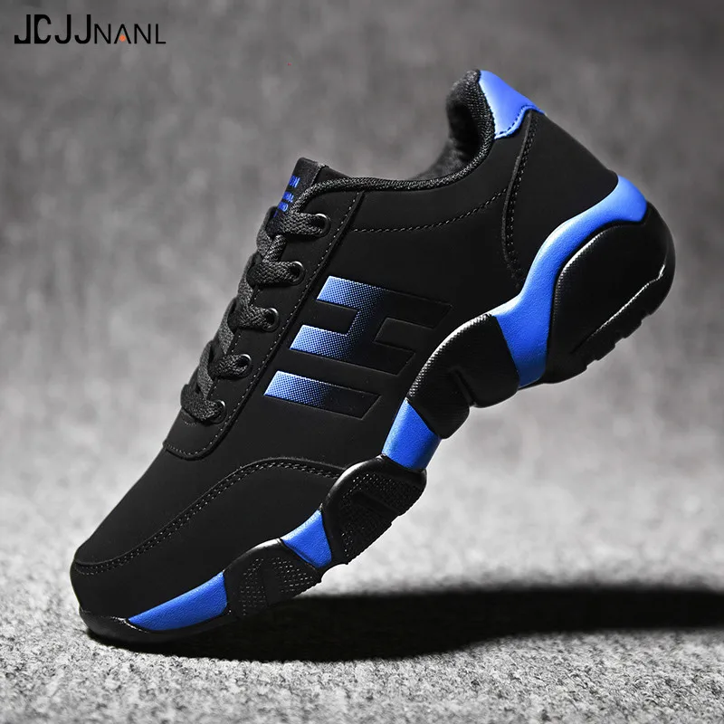 2019 осень зима новые модные теплые кожаные мужские кроссовки уличная прогулочная