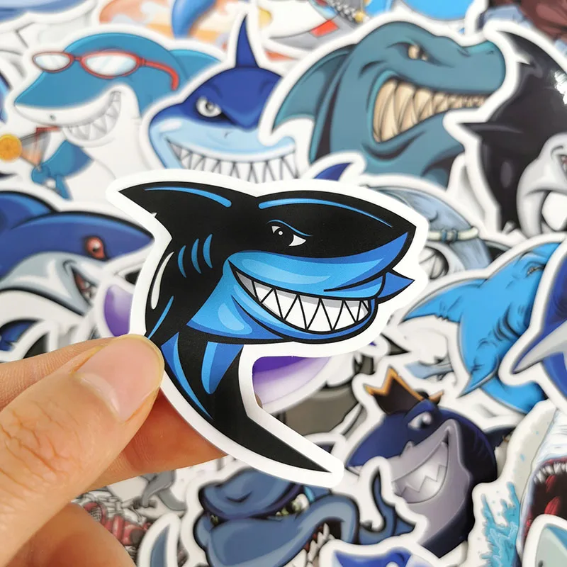 

10/50pcs/set Cartoon Animal Shark Graffiti Waterproof Stickers For Scrapbook Scrapbook Motorcycle Laptop Skateboard
