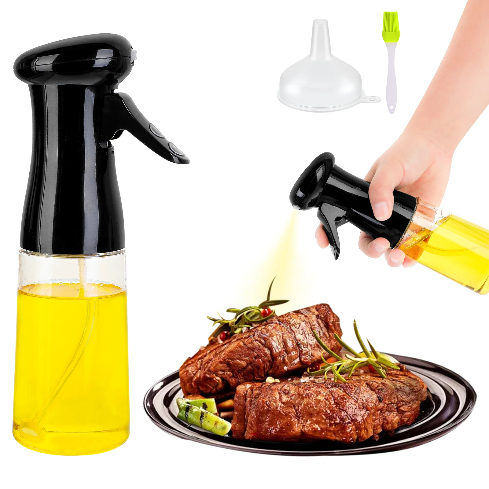 

Oil Bottle 200ml Oil Spray Bottle Cooking Baking Vinegar Mist Sprayer Barbecue Spray Bottle Cooking Grilling Roasting Kitchen