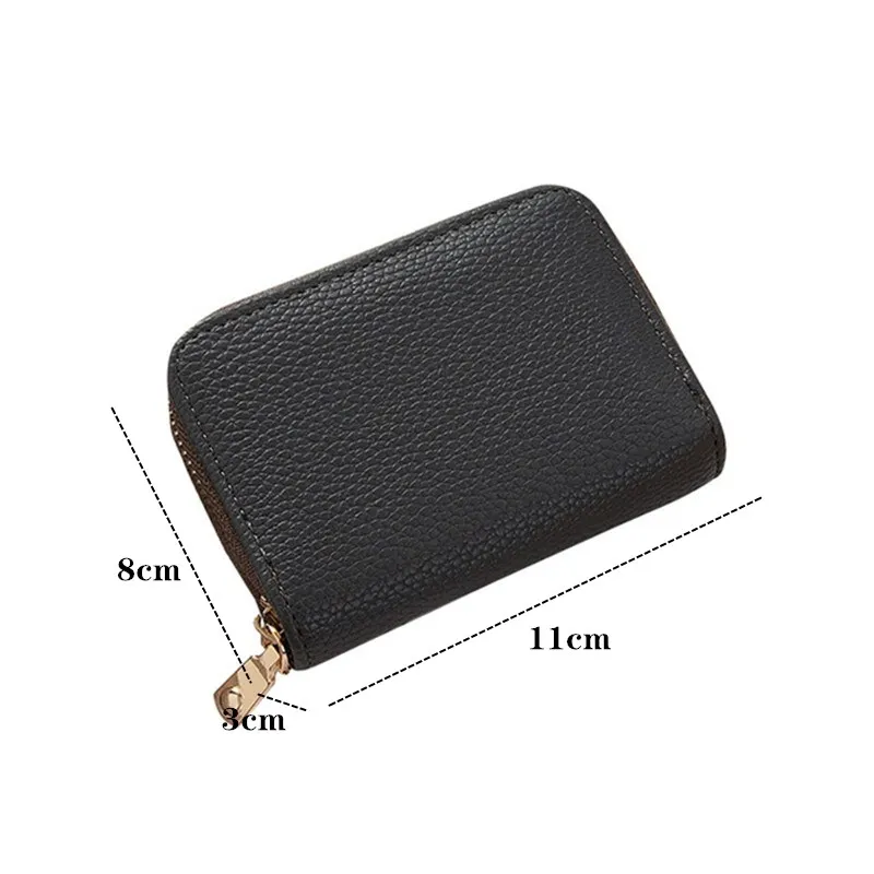 1 pc Unisex 2 Layers Card Holder Leather Women Credit  Cards Case Female Business Card Holder Wallet tarjetero hombre images - 6
