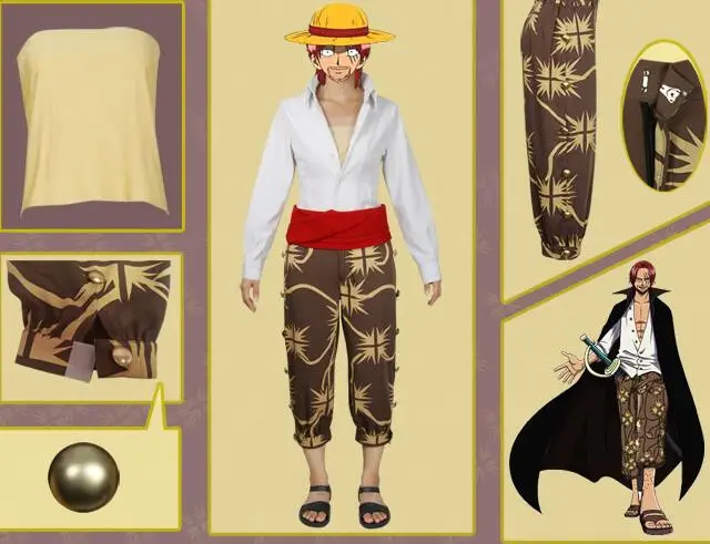Японское аниме ONE PIECE мир четыре императора Shanks костюмы для косплея взрослые костюмы на Хэллоуин и Рождество