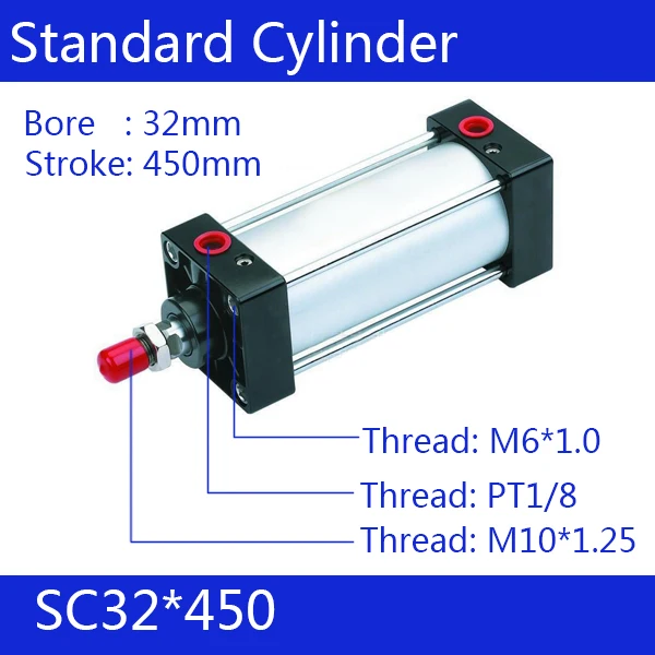 SC32 * 450 Бесплатная доставка стандартный воздушный цилиндр клапан 32 мм диаметр ход