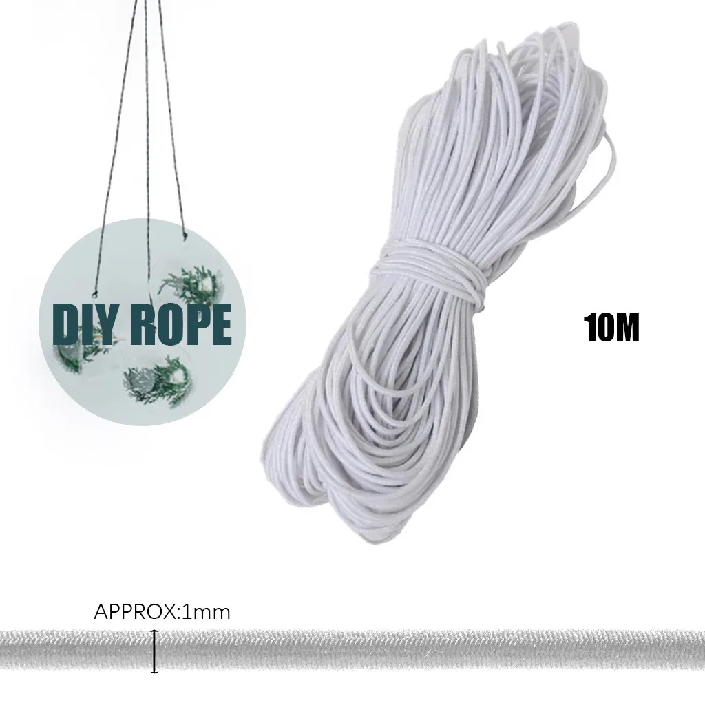 Тонкий тонкий круглый Эластичный банджи шокер длиной 10 м эластичная лента