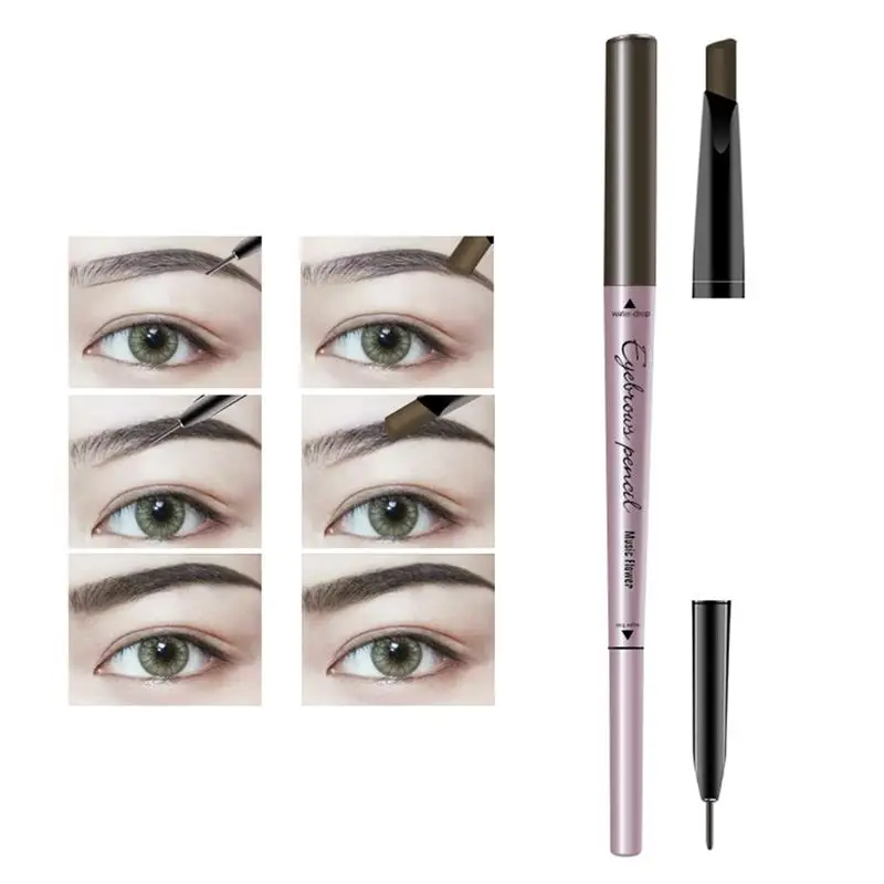 

4 Colors Double-headed Extremely Fine Eyebrow Pencil Natural Lasting Waterproof Sweatproof Not Easy To Smudge Eye Brow Pen