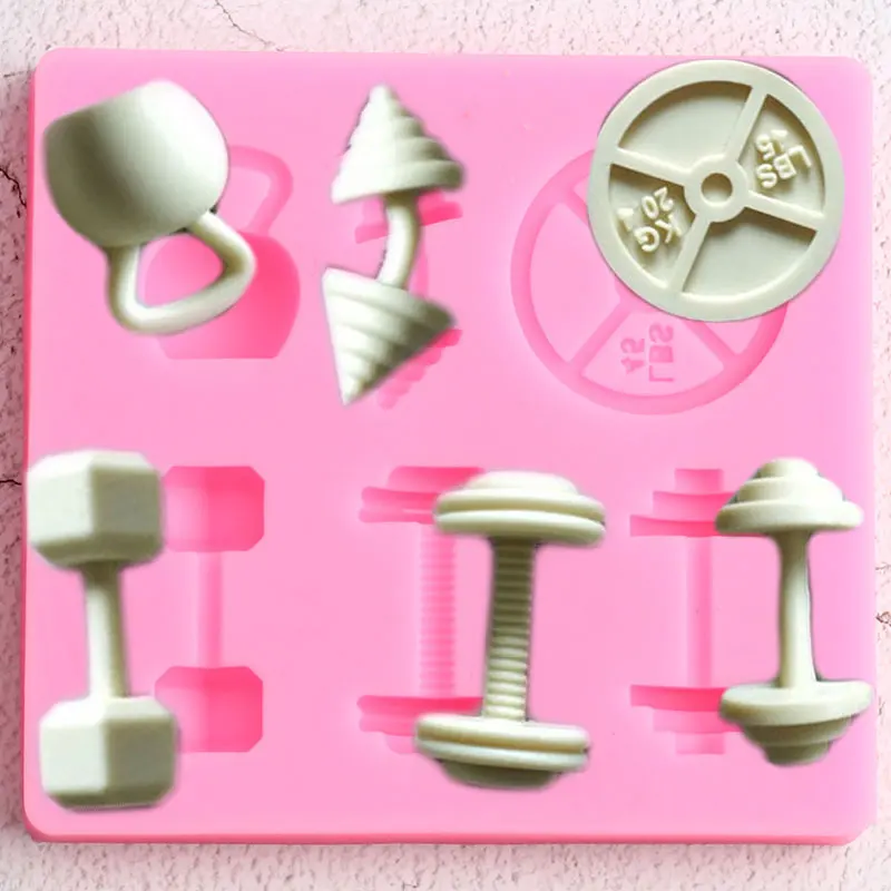 Спортивная Фитнес тренировка тренировочная гантеля силиконовая форма конфетная