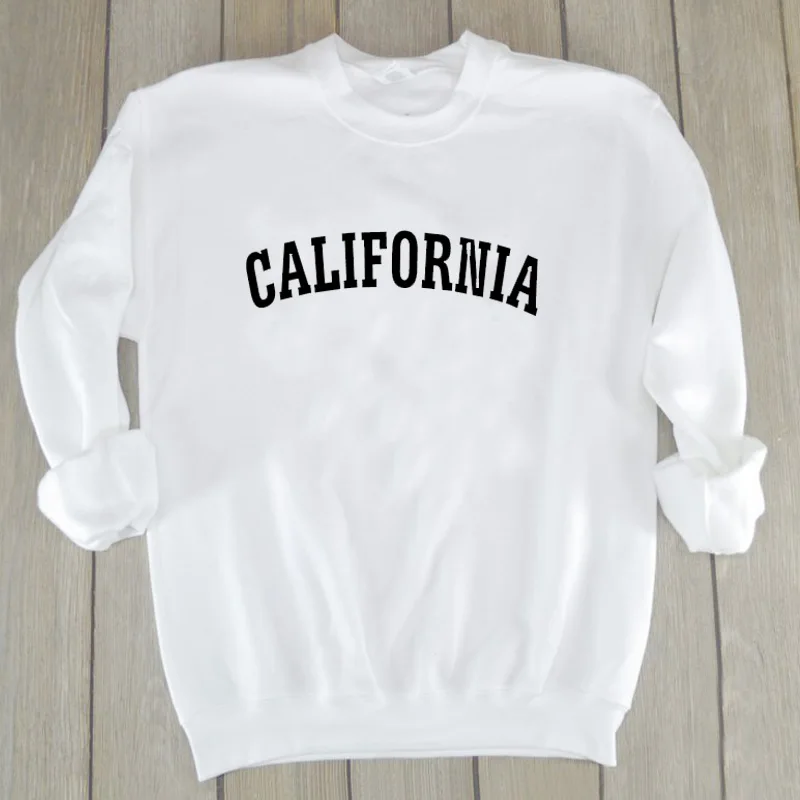 Толстовка с графическим принтом CALIFORNIA, Хлопковая женская одежда, зимняя женская одежда с длинным рукавом, женские толстовки с капюшоном, пуловер из флиса, повседневные Джемперы Gai