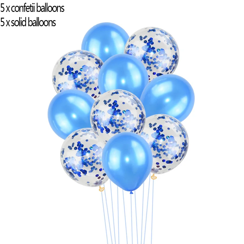 T06 royal blue 10 шт. 12 дюймов розовое золото конфетти воздушный шар надувной гелиевый воздух шары из латекса Baby Shower Свадьба День рождения воздушные шары для украшения - Цвет: T06 royal blue