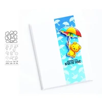jc umbrella kite bear metal cutting dies and rubber stamps for scrapbooking craft dies cut stencil card make album sheet decor