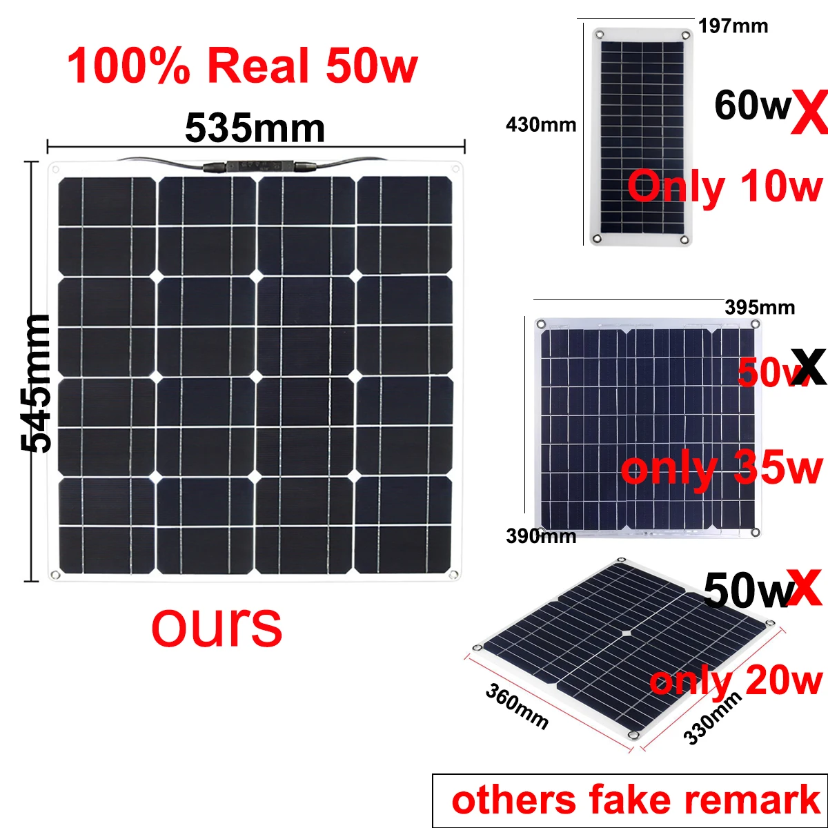 50W 16V гибкий портативный зарядное устройство солнечной панели портативные комплекты дома Двойной USB для телефона 12V батареи RV автомобиль рыбалка лодка кемпинг походы монокристаллические повербанк солнечный солнечн