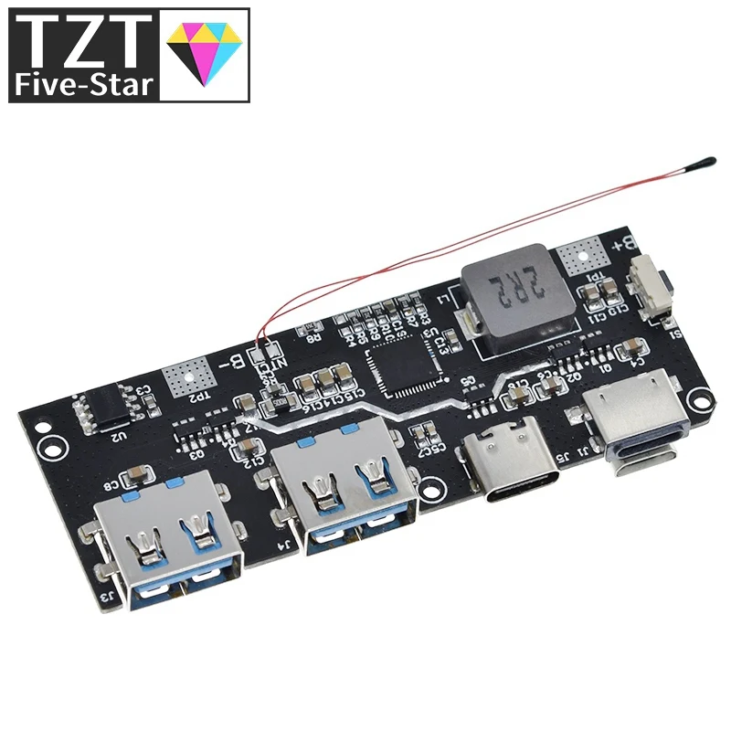 Внешний аккумулятор QC4.0 QC3.0 с двумя USB-порсветодиодный 5 В 22 А 18650 Вт | Электронные