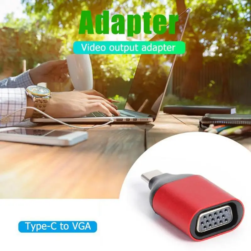 Mini USB Type-C к VGA адаптер Type C Plug-and-play конвертер для MacBook Pro 2019/2018 / Air 2018 IPad Chromebook |
