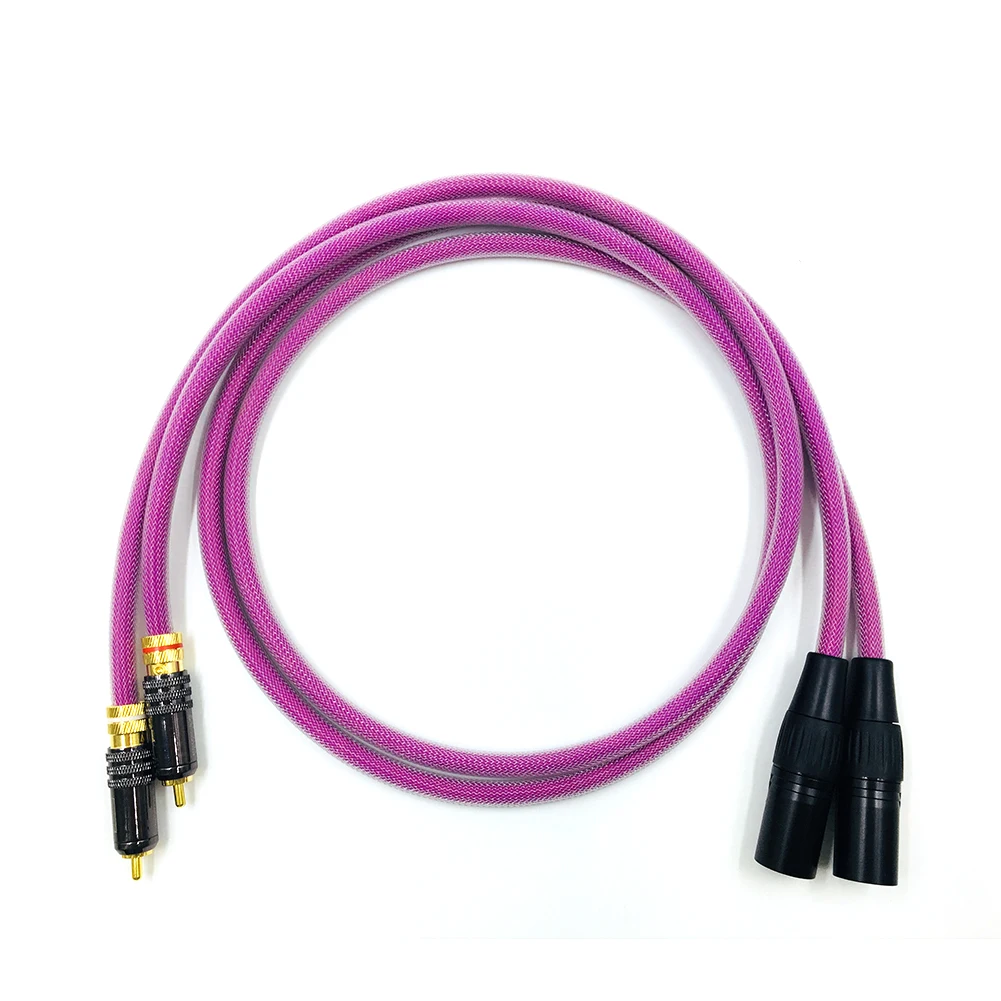 Hi-End OFC Hifi RCA штекер к XLR Штекерный аудио кабель для динамика WBT-0144 сбалансированный