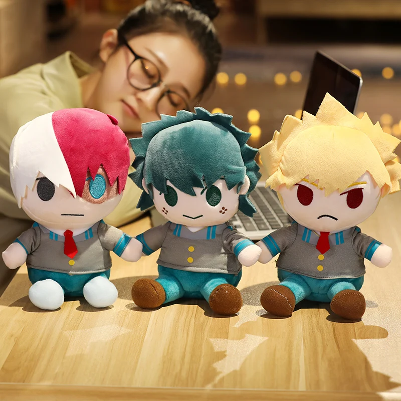 

25CM Anime My Hero Academia Plush Toys Boku Yoh Asakura Katsuki Bakugo Shoto Toooroki Pillow Cartoon Stuffed Figure Toys Gifts