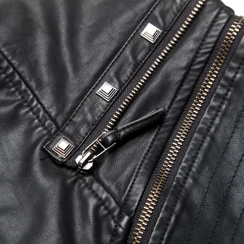 Женская мотоциклетная куртка из ПУ кожи с длинным рукавом|Кожаные куртки| |