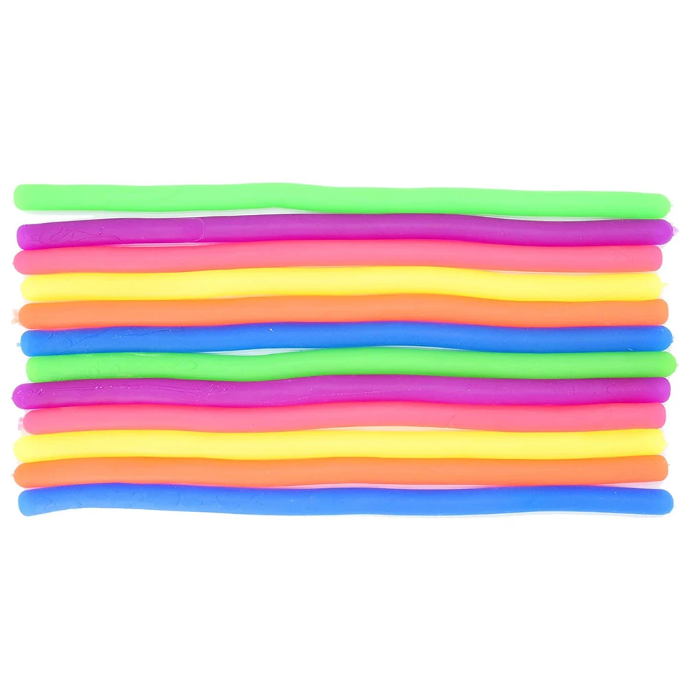 12 шт красочные сенсорные снять детские игрушки выжать Непоседа лапши эластичный