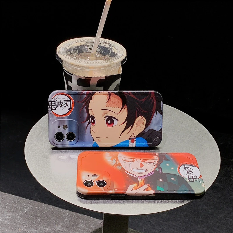 

Demon Slayer Cosplay Phone Case Silica Gel Soft Shell Cell Phone Protective Case Anime Adult COS Props Christmas Halloween Gift